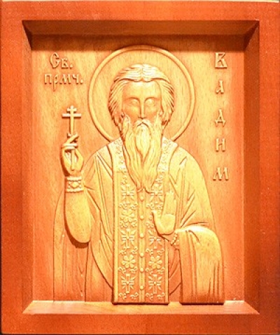 Carved icon: of Holy Hosiomartyr Vadim