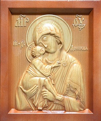 Carved icon: of the Most Holy Theotokos of Don