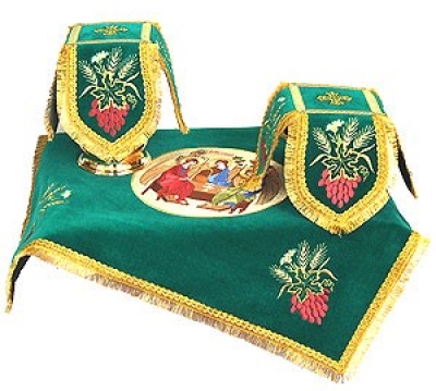 Embroidered chalice covers (veils) - Trinity