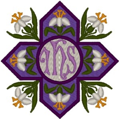 Vintage Ecclesiastical Design 728 embroidered applique