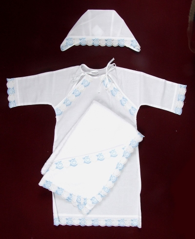Sasha embroidered baptismal clothes for boys