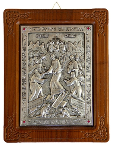 Icon of Resurrection of Christ (silver-gilding)