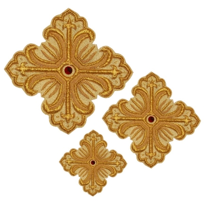 Hand-embroidered crosses - D107