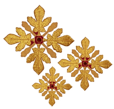 Hand-embroidered crosses - D109