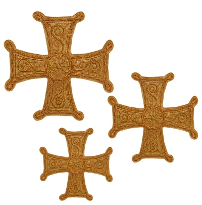 Hand-embroidered crosses - D128