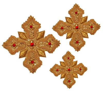 Hand-embroidered crosses - D131
