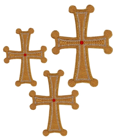 Hand-embroidered crosses - D136