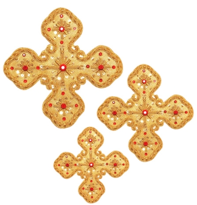 Hand-embroidered crosses - D164