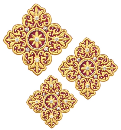 Hand-embroidered crosses - D175