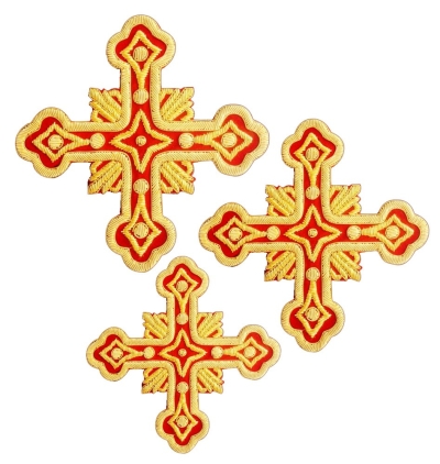 Hand-embroidered crosses - D185