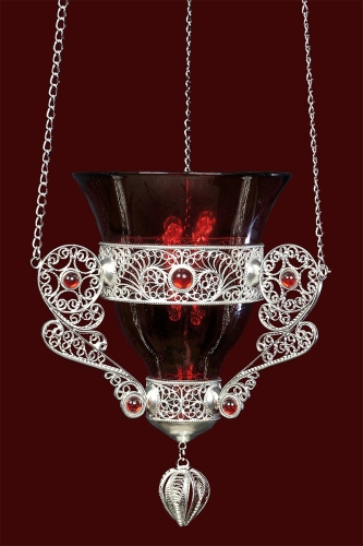 Vigil lamps: Filigree oil lamp no.20