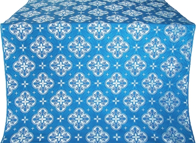 Kostroma silk (rayon brocade) (blue/silver)