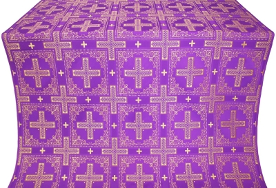 Iveron silk (rayon brocade) (violet/gold)