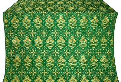 Vine silk (rayon brocade) (green/gold)