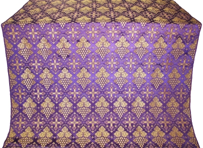 Vine silk (rayon brocade) (violet/gold)