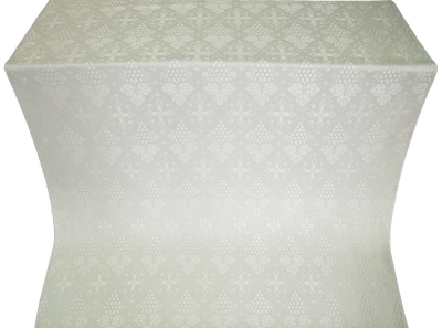 Vine silk (rayon brocade) (white/silver)