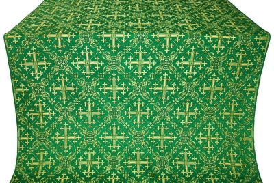 Soloun silk (rayon brocade) (green/gold)