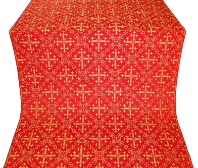 Soloun silk (rayon brocade) (red/gold)