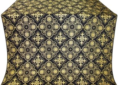 Pskov silk (rayon brocade) (black/gold)