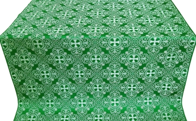 Alania silk (rayon brocade) (green/silver)