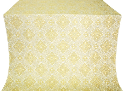 Vilno silk (rayon brocade) (white/gold)