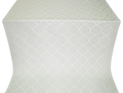 Kazan' silk (rayon brocade) (white/silver)