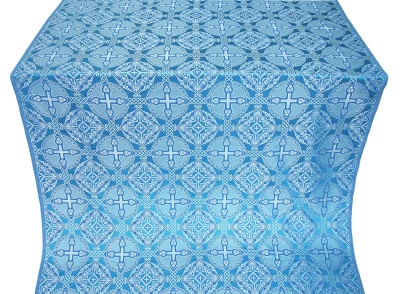 Murom silk (rayon brocade) (blue/silver)