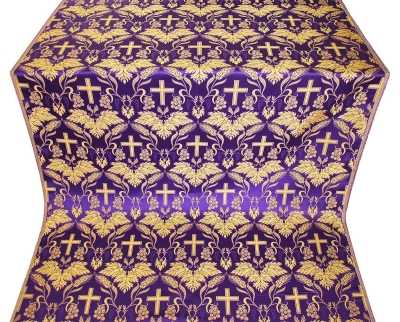 Greek Vine metallic brocade (violet/gold)