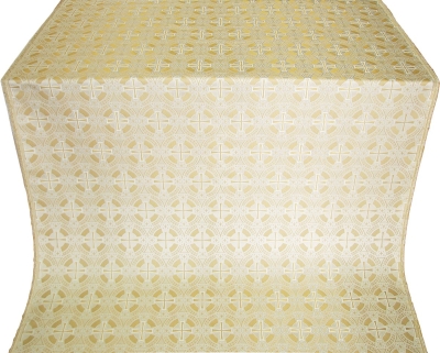 Big Cross metallic brocade (white/gold)