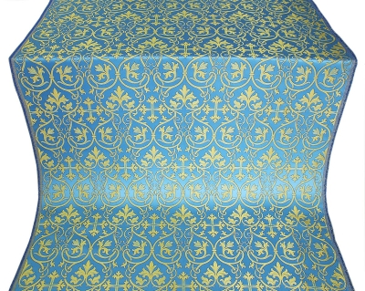 Macedonian metallic brocade (blue/gold)