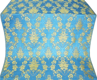 Czar's Bouquet metallic brocade (blue/gold)