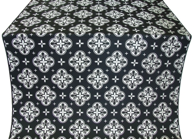 Kostroma silk (rayon brocade) (black/silver)