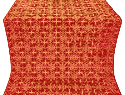 Custodian silk (rayon brocade) (red/gold)