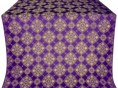 Pochaev Posad silk (rayon brocade) (violet/gold)