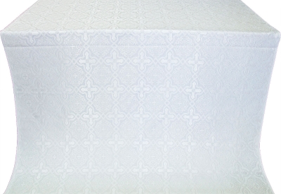 Zlatoust silk (rayon brocade) (white/silver)
