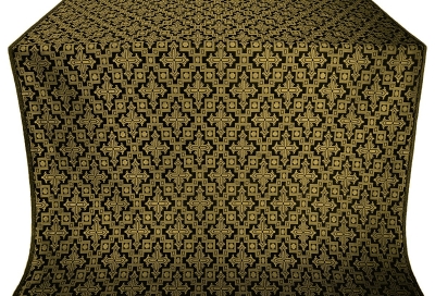 Solovki silk (rayon brocade) (black/gold)