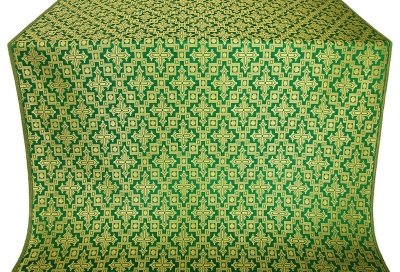 Solovki silk (rayon brocade) (green/gold)