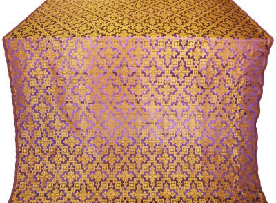 Solovki silk (rayon brocade) (violet/gold)