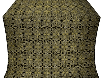 Nicea silk (rayon brocade) (black/gold)