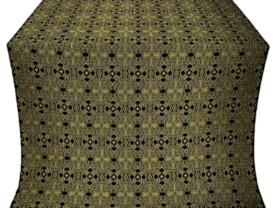 Nicea silk (rayon brocade) (black/gold)
