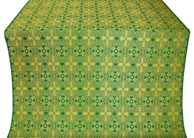 Nicea silk (rayon brocade) (green/gold)