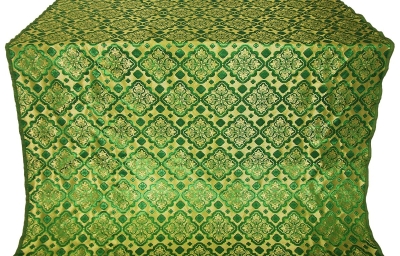 Souzdal silk (rayon brocade) (green/gold)