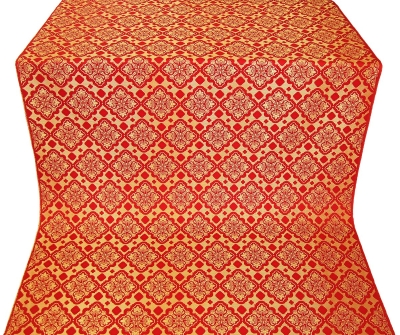 Souzdal silk (rayon brocade) (red/gold)