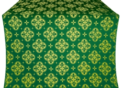 Kostroma silk (rayon brocade) (green/gold)
