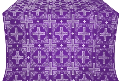 Iveron silk (rayon brocade) (violet/silver)