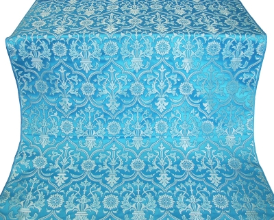 Prestol silk (rayon brocade) (blue/silver)