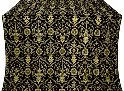 Prestol silk (rayon brocade) (black/gold)