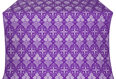 Vine silk (rayon brocade) (violet/silver)