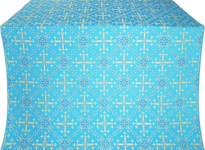 Soloun silk (rayon brocade) (blue/gold)