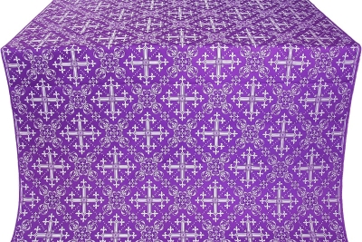 Soloun silk (rayon brocade) (violet/silver)